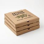 Clay Replacement Pizza Box - stack showing slim stackable profile for retail
